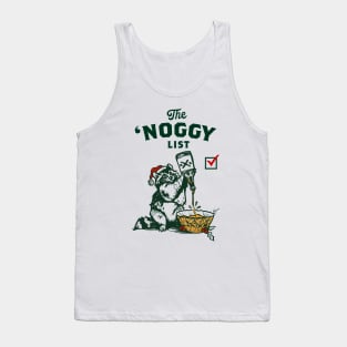 Funny Christmas Eggnog Drinking Santa Raccoon Tank Top